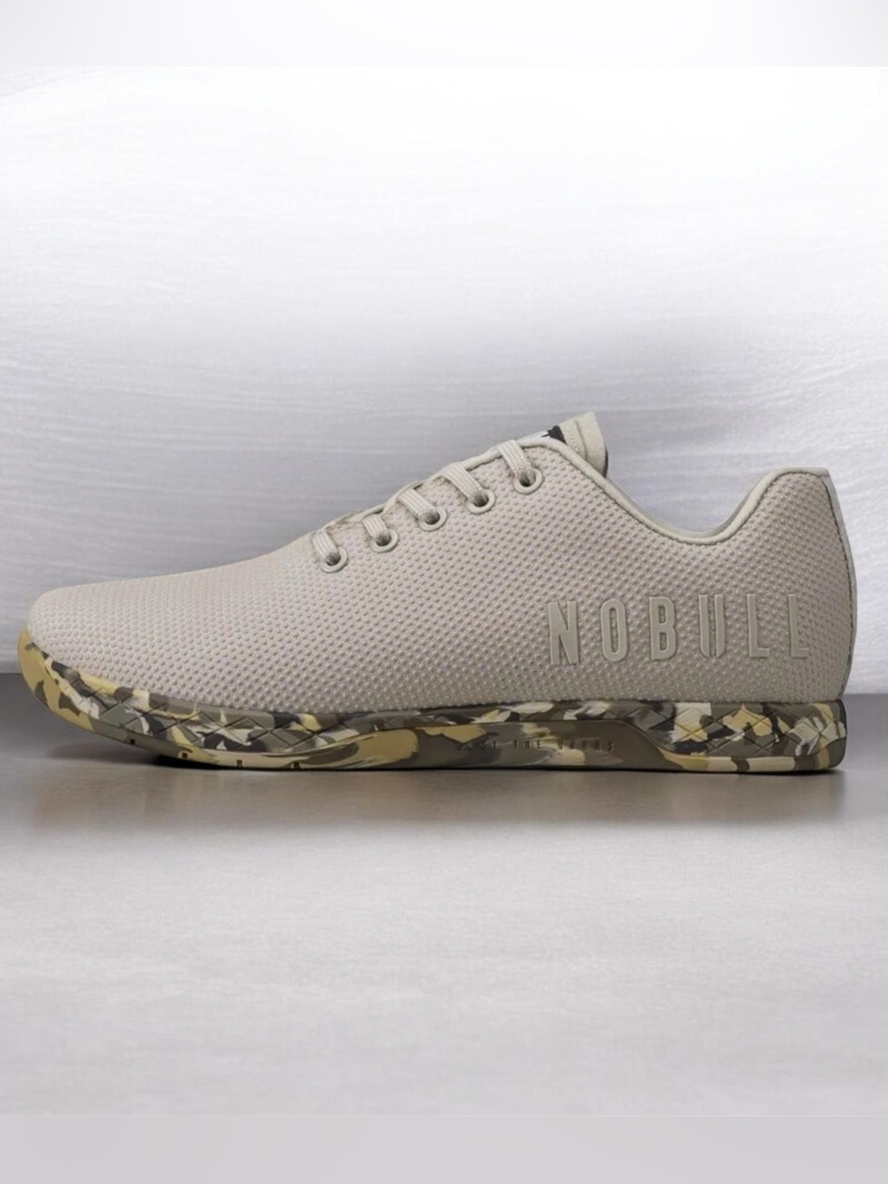 Nobull Wild Sand Trainer CrossFit Sneakers inTan/Camoflage. Women’s size 10.5